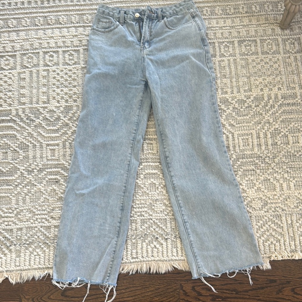 NWHT Princess Polly Blue Straight Leg Jeans with Vintage Appeal